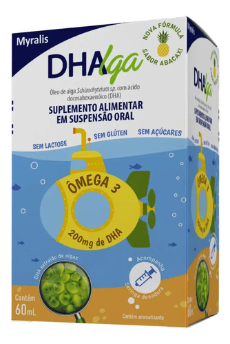 Dhalga Suspensão Oral Sabor Abacaxi 60ml Omega 3