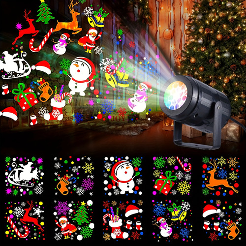 Proyector Luces De Navidad Multiple 270°