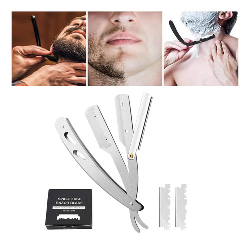 Xfw2 Kit De Maquinilla De Afeitar De Borde Recto De Barbero