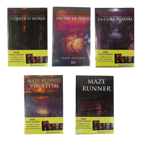 Saga, Maze Runner, James Dashner - 5 Libros (cerrados)