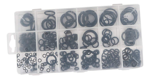 Kit Juego Caja De Orings Sellos Negros 17 Tamaños 222 Piezas