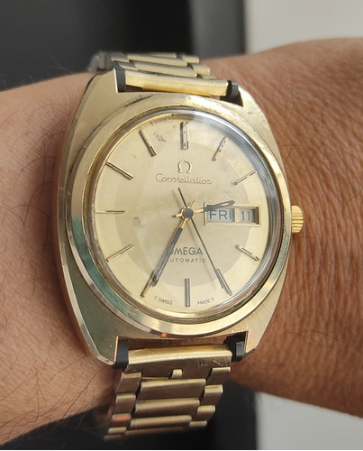 Reloj Omega Constellation Automático Chapado Oro 80 Micrones