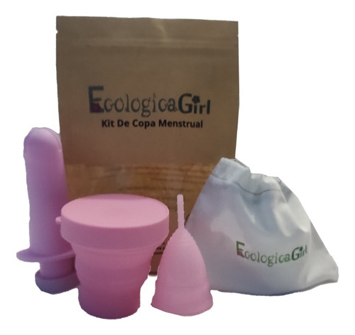 Kit 1 Copa Menstrual Con Aplicador Vaso Y Bolsa Color Clasica Grande