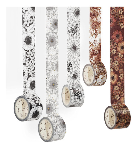 Fiori Profumati Di Primavera Washi - Juego De 5 Rollos,...