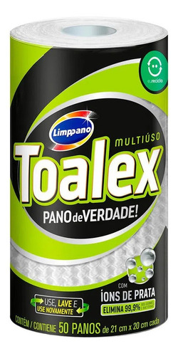 Limppano pano multiuso reutilizável toalex 50 unidades