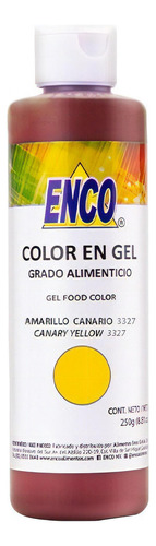 Color Comestible Gel Enco Amarillo Canario 250 Grs 3327-250