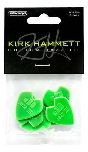 Dunlop Kirk Hammett Signature Jazz Iii (paquete De 6) (47pkh