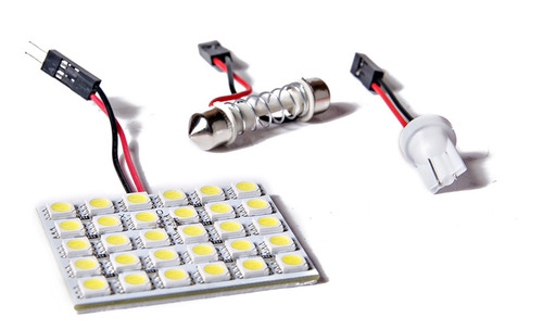 Imagen 1 de 6 de Lampara Led Plafon Autoadhesivo 30 Led Blanco Interior Autos