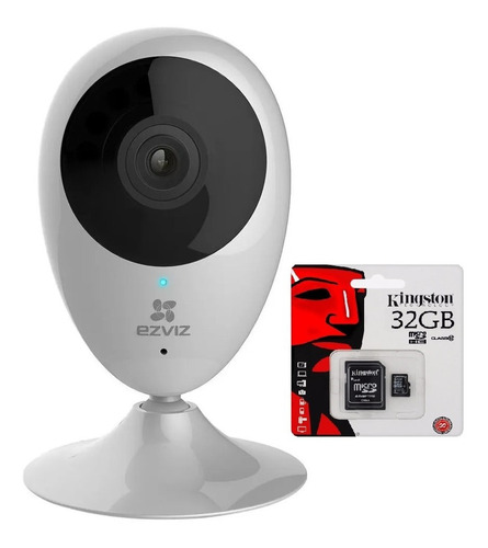 Camara Seguridad Ip Wifi Visión Nocturna Ezviz Mini + 32gb