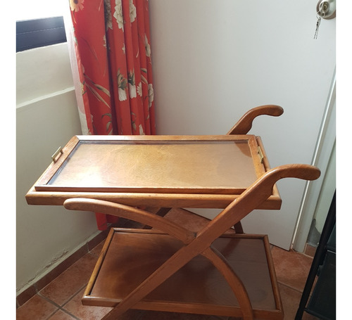 Mesa Auxiliar Rodante De Madera