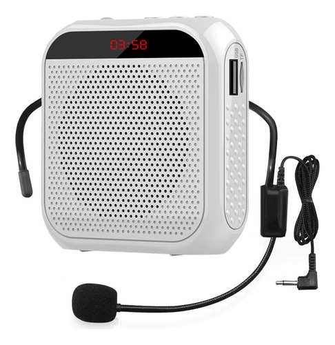 Amplificador De Voz Portátil Con Micrófono Con Cable Auricul