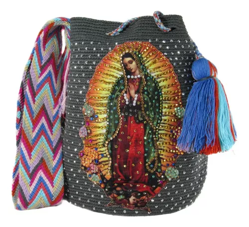 tratar con frío Dental Mochila Wayuu Virgen Guadalupe Con Piedras Decorada Carmen | Envío gratis