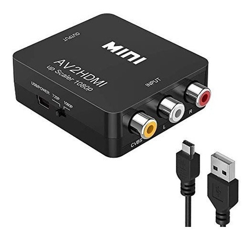 Adaptador Convertidor Rca Av A Hdmi Audio Video Conversor Tv