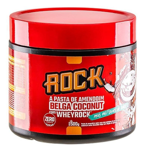 Pasta De Amendoim Zero Açúcar C/ Whey Protein 500g - Rock