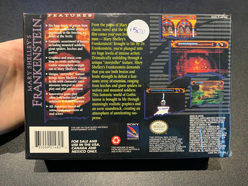 Mary Shelley's Frankenstein Nintendo Snes (Usado)
