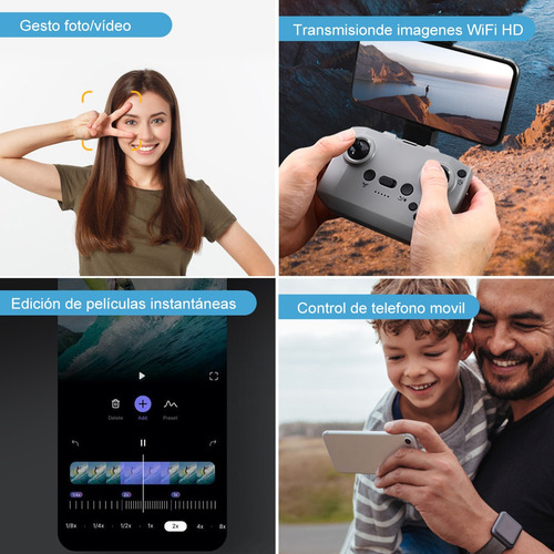 Drone Mini Ourlife D16 Dual Cámara 4k Con 2 Baterías Gris