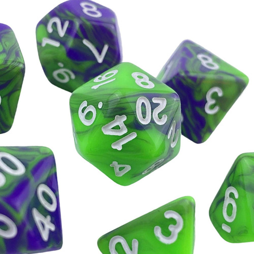 Juego De Mesa Familiar D10 D20 De Dados Acrílicos Novedosos