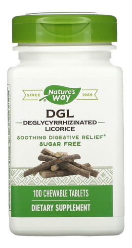 Natures Way Dgl Deglycyrrhizinated Licorice 100tabs Sabor Regaliz