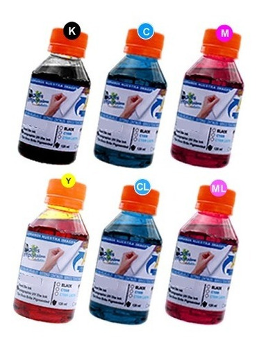 Tinta Para Epson 6 Colores 720ml By Cartuchos O Sis Continuo