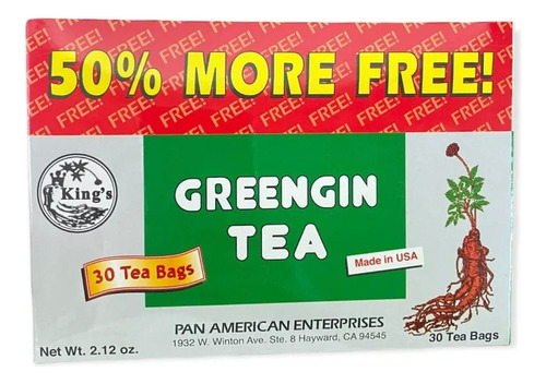 Té Greengin Tea Laxante Y Diurético Natural Original
