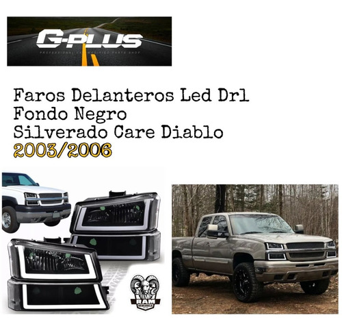 Faros Delanteros Led Drl Silverado Care Diablo