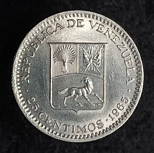 Venezuela 25 Centimos 1965 Sc Km Y 40