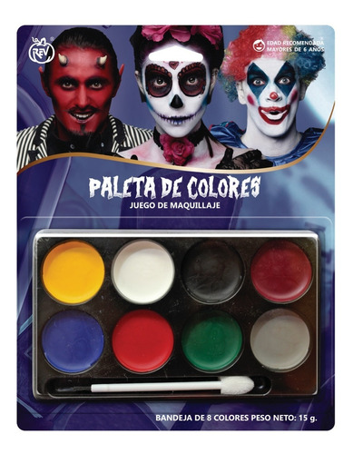 Maquillaje Varios Colores Horor Para Disfraz De Halloween