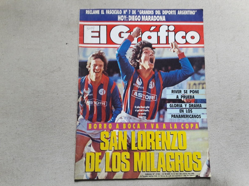 Revista El Gráfico Nº 3749 - Año 1991 Boca San Lorenzo River