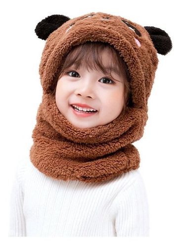 Gorro Con Cuello Para Bebé Niño/a Diseño Panda Invierno
