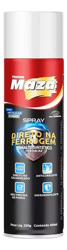Tinta Esmalte Direto Na Ferrugem Maza Spray 250ml Cores Cor Branco Brilhante