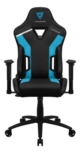 Cadeira de escritório ThunderX3 TC3 gamer ergonômica  azure blue com estofado de couro sintético