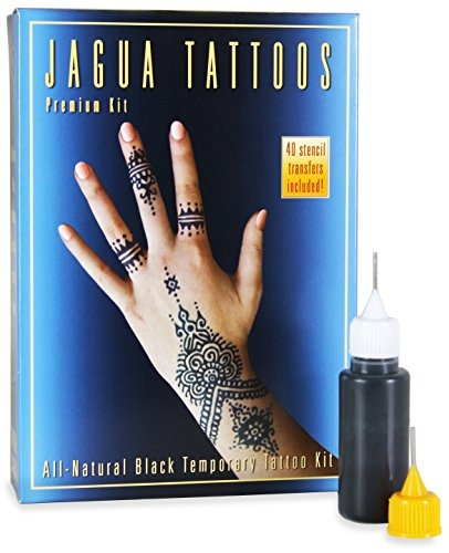 Organic Jagua Negro Tatuaje Temporal Y Pintura Corporal Prem