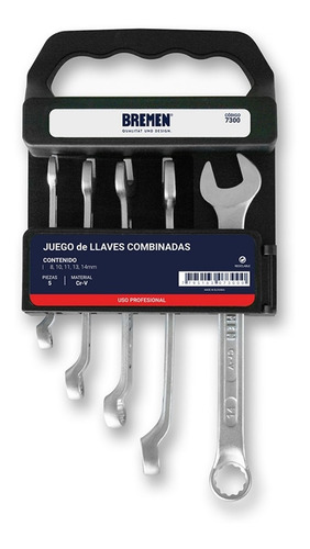 Llaves Combinadas Bremen Juego 5 Pz 8 10 11 13 14 Milimetros Cod. 7300 Dgm