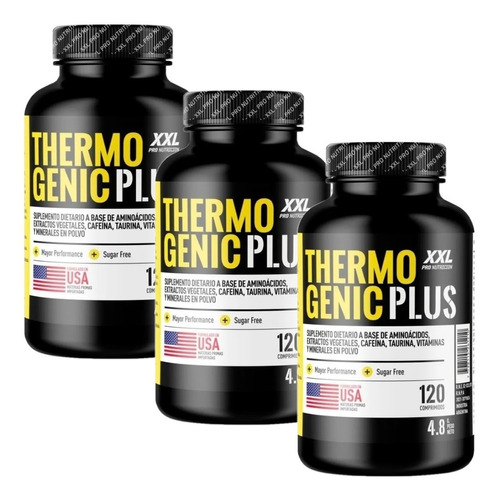 3 Quemador Grasa Thermo Genic X120 Fat Burner Y Ripped Fast