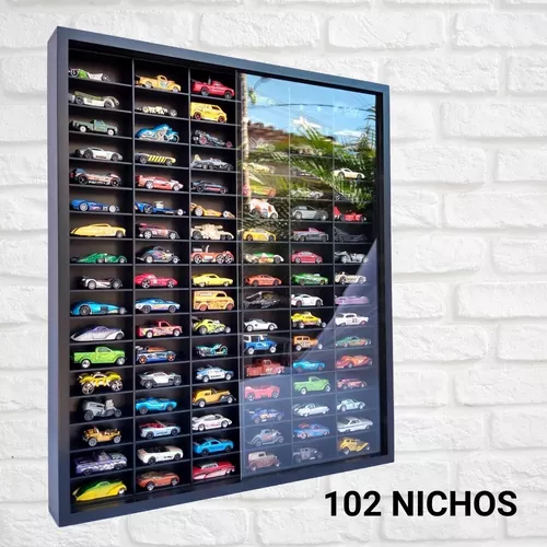 Expositor 102 Nichos - Preto Compatível C/ Hot Wheels - cod 13903
