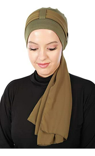 Aisha's Design Instant Turban 95% Algodón Head Wrap Ligero 