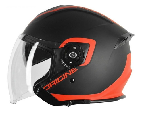Imagen 3 de 3 de Casco Abierto Origine Palio Flow Negro Naranja