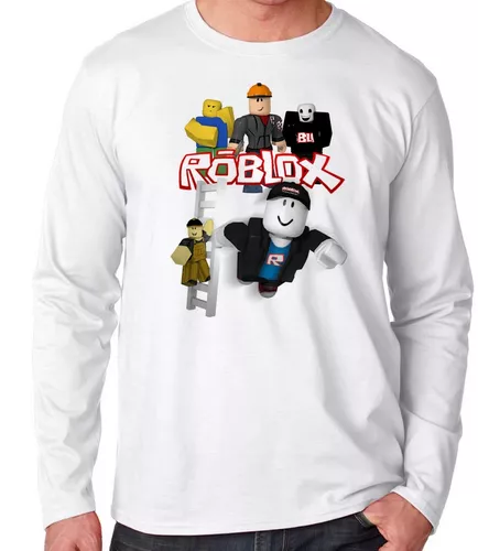 Camiseta Manga Comprida Roblox Jogo Avatar Masculino 3