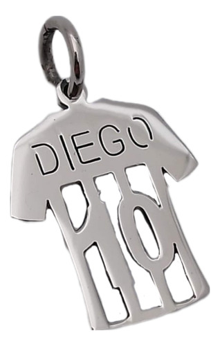 Collar Camiseta Diego N 10 Fútbol Acero Joyas Mónaco 