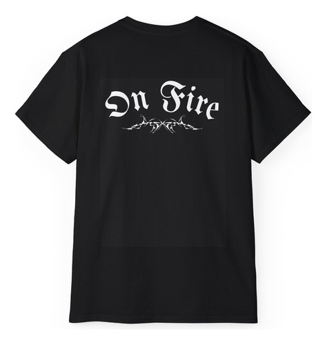 Camiseta Gymrat  On Fire - Alma Negra - Color Negro