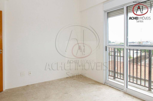 Imagem 4 de 11 de Apartamento Com 2 Dormitórios, Sala Com Sacada, 1 Vaga, Prédio Com Lazer, À Venda, 67 M² Por R$ 459.000 - Encruzilhada - Santos/sp - Ap10497