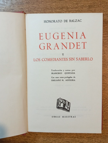 Eugenia Grandet / Honorato De Balzac