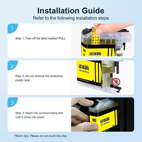 Lc103 Cartuchos De Tinta Compatibles Para Hermano Lc103xl Lc