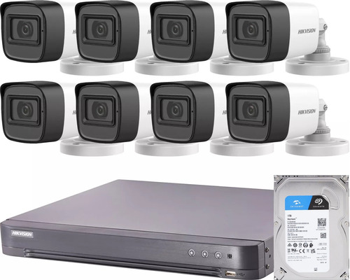 Kit Seguridad Hikvision Dvr 16 + 8 Camaras 5mp 