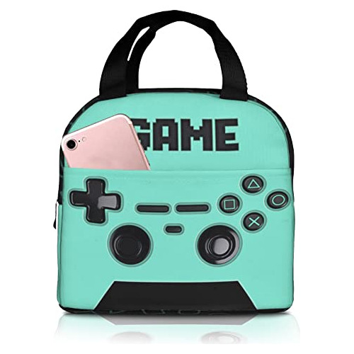 Video Game Lunch Bag Para Hombres Y Mujeres Verde 8mfsz