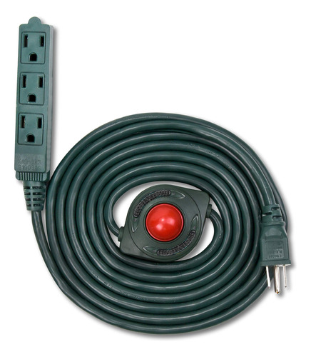 Cable Extension 3 Toma Tierra 10 Pie Interruptor Indicador