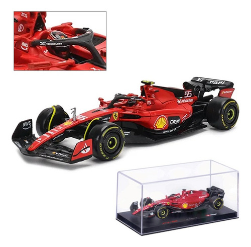 Bourago Ferrari Sf23 #55 F1 Carlos Sainz 2023 Via 1/43 Coche