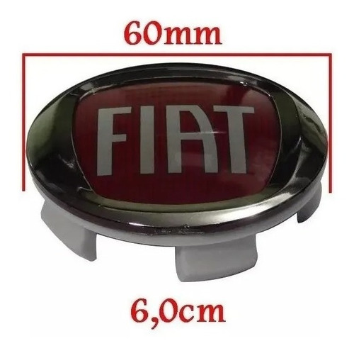4 Calota Miolo Tampa De Roda Fiat Toro Freemont 6cm +válvula