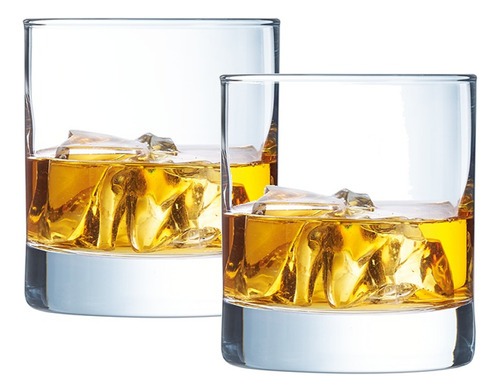 Vasos Vidrio Templado Whisky Islande Arcoroc X2