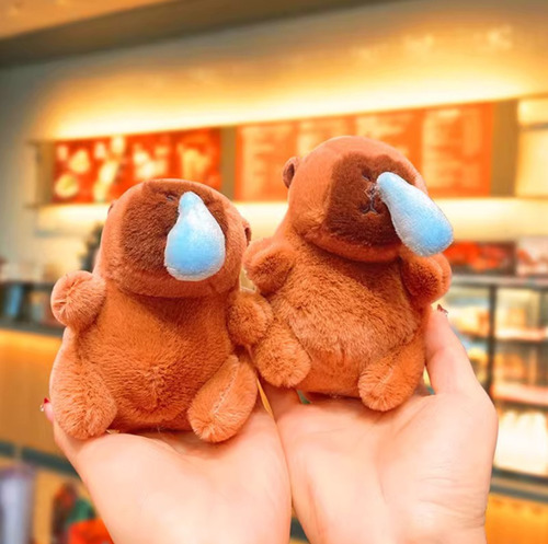 7 Piezas, Llavero De Peluche De Capibara, Colgante De Mochila De Tortuga Marina De 14 Cm